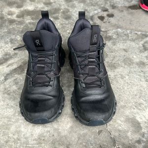 Black On cloud waterproof hiking boots for women